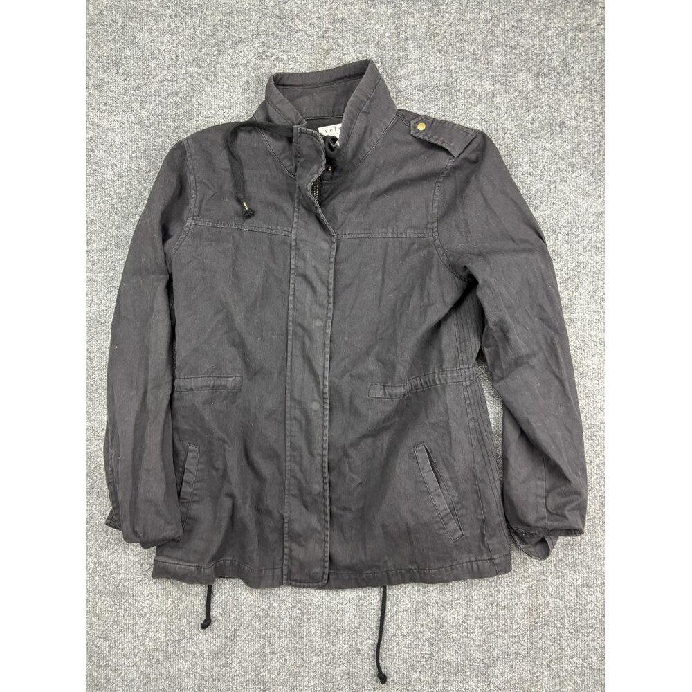 Velvet by Graham & Spencer Jacket Womens‎ Medium Black Utility Cotton Parka Coat